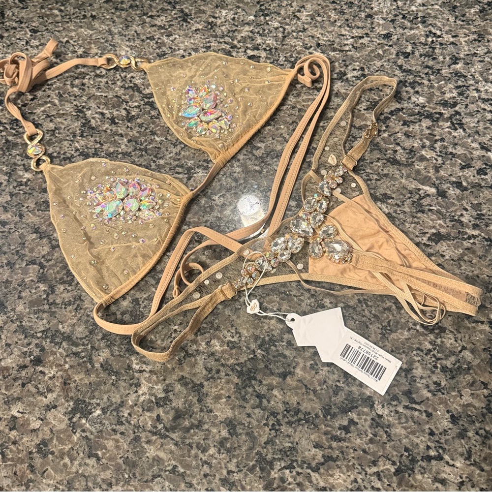 CRUSH Rhinestone NUDE Sheer Set